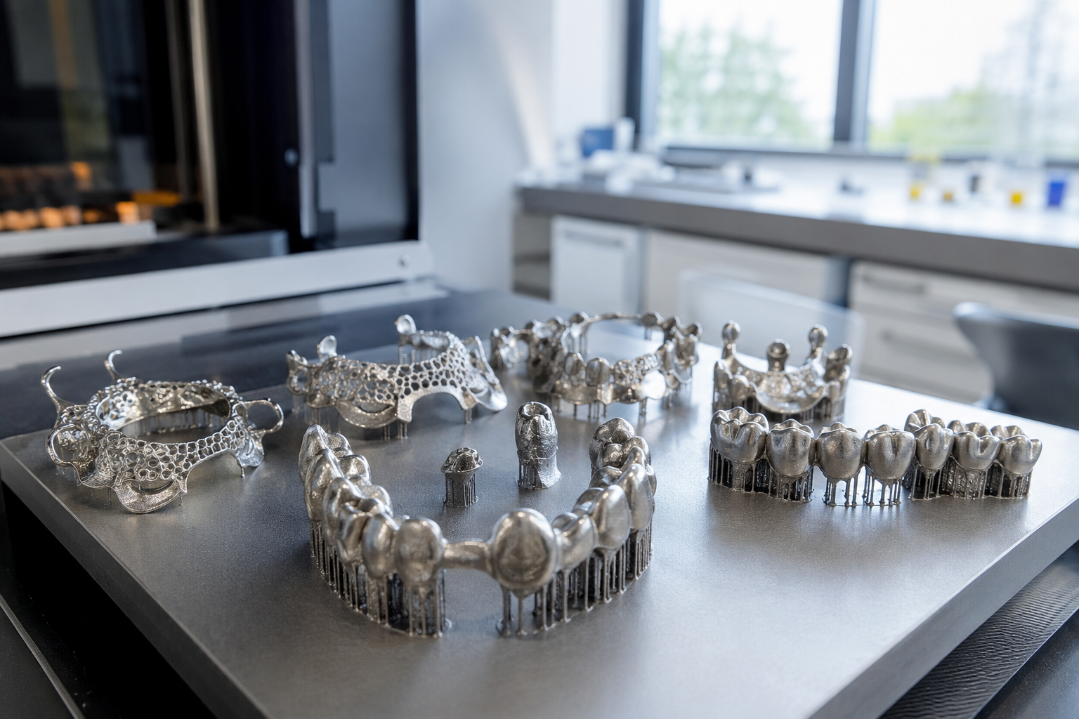 Châssis et structures dentaires en fabrication