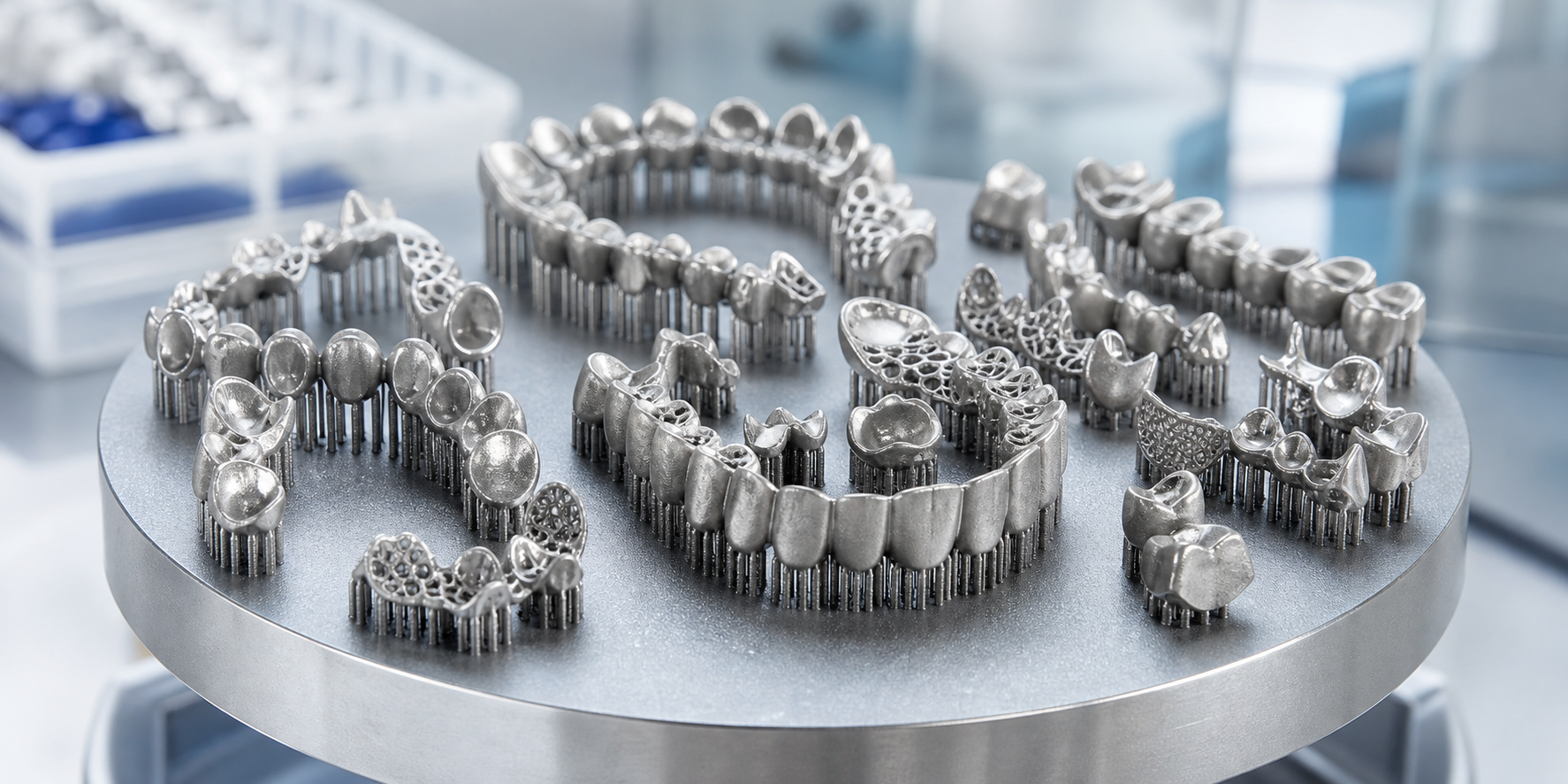 Structures dentaires métalliques imprimées en 3D